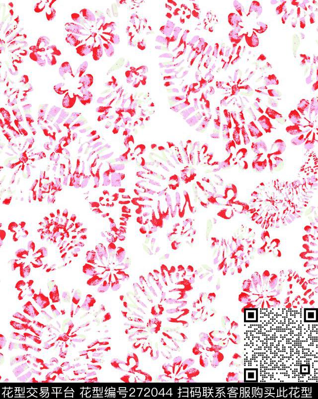 手绘水彩印染传统印花华亿平台下载（图片编号: 272044） - 瓦栏（Walan）