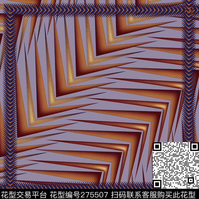 抽象丝巾围巾数码印花华亿平台下载（图片编号: 275507） - 瓦栏（Walan）