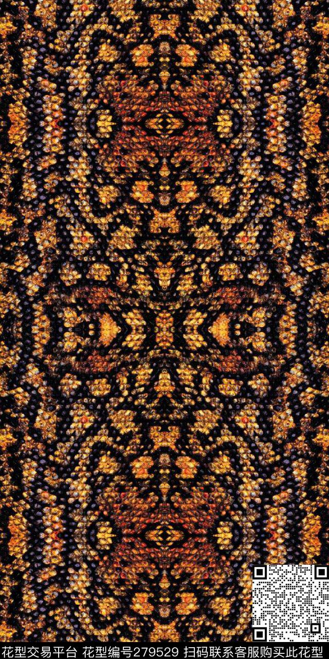动物纹蛇纹数码印花华亿平台下载（图片编号: 279529） - 瓦栏（Walan）