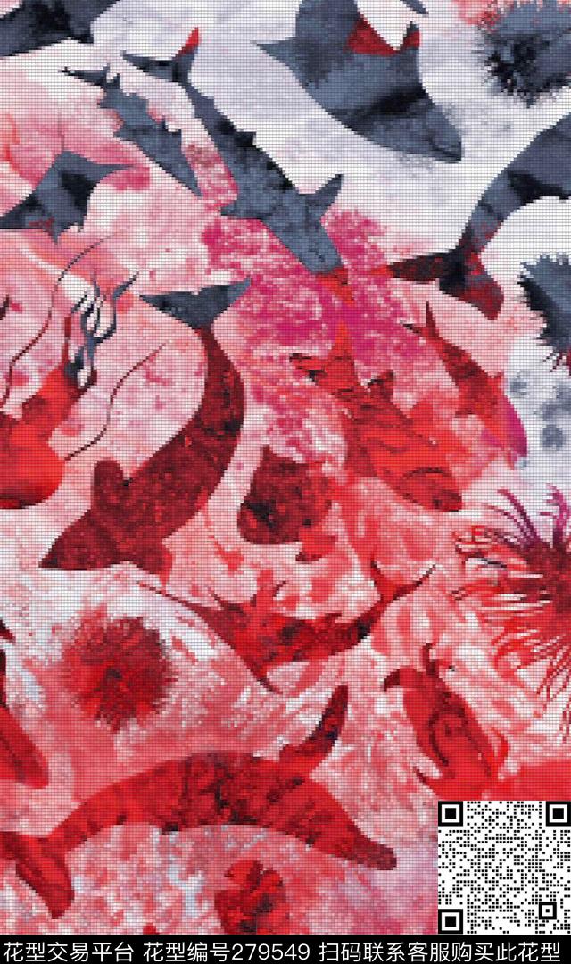 定位鲨鱼鱼数码印花华亿平台下载（图片编号: 279549） - 瓦栏（Walan）