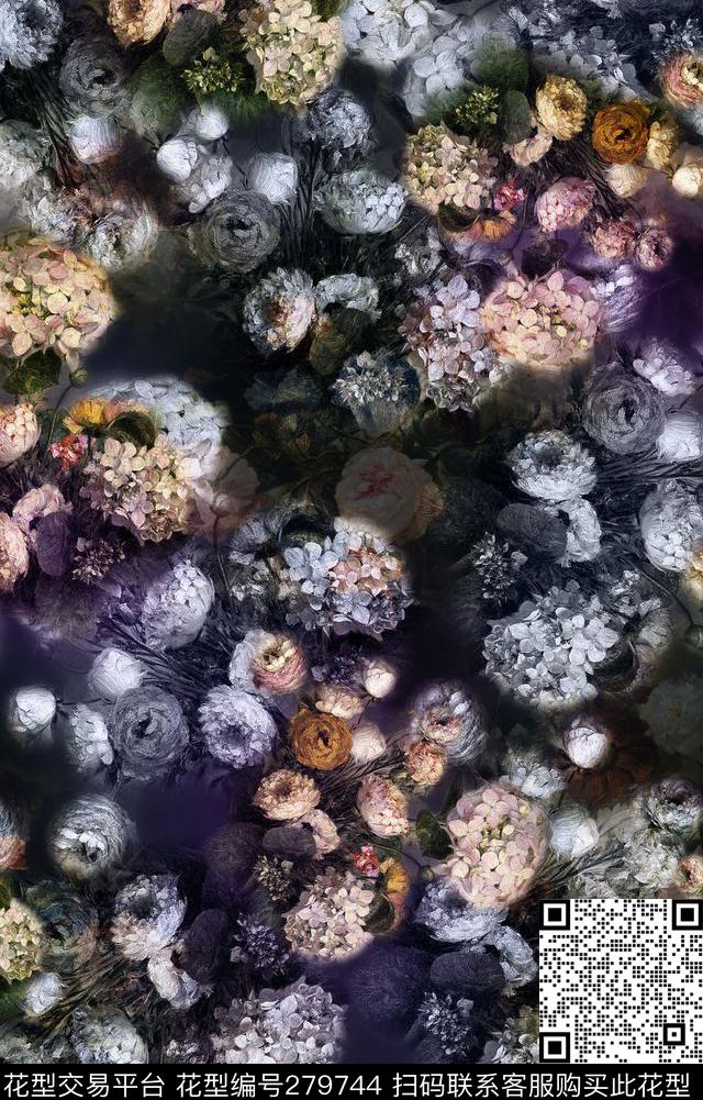 油画华亿平台数码印花华亿平台下载（图片编号: 279744） - 瓦栏（Walan）