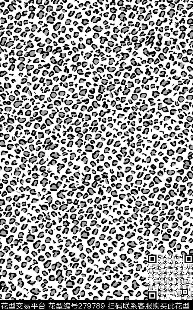 豹纹黑白狂野传统印花华亿平台下载（图片编号: 279789） - 瓦栏（Walan）