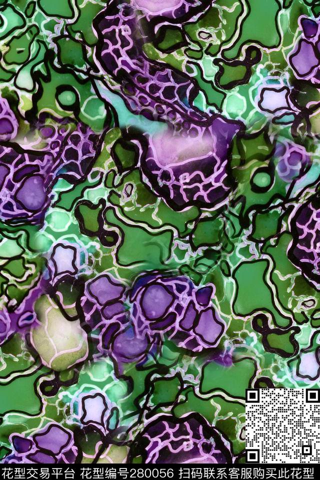 豹纹色块守护数码印花华亿平台下载（图片编号: 280056） - 瓦栏（Walan）