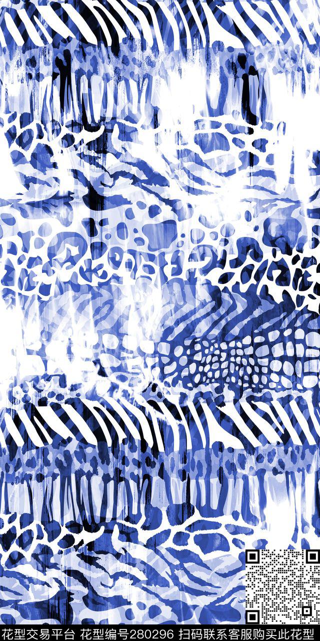 豹纹动物纹女装数码印花华亿平台下载（图片编号: 280296） - 瓦栏（Walan）