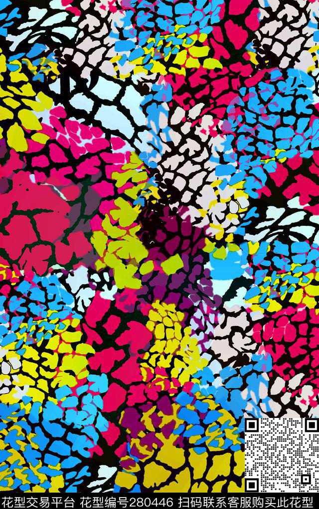 时尚多彩豹纹传统印花华亿平台下载（图片编号: 280446） - 瓦栏（Walan）