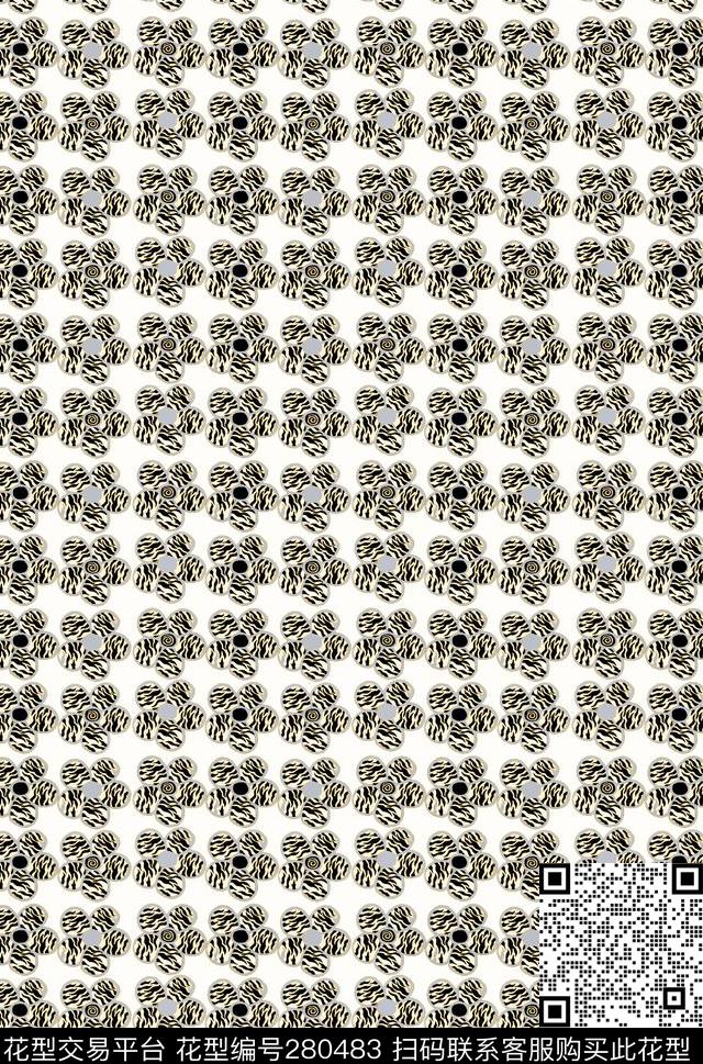 豹纹动物纹斑马纹传统印花华亿平台下载（图片编号: 280483） - 瓦栏（Walan）