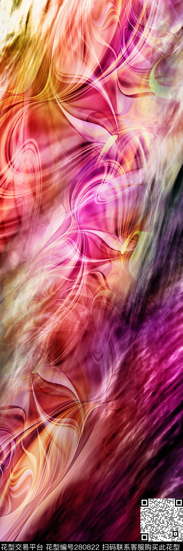 炫彩缤纷抽象数码印花华亿平台下载（图片编号: 280822） - 瓦栏（Walan）