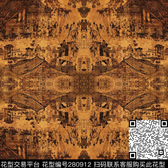 传统印花华亿平台下载（图片编号: 280912） - 瓦栏（Walan）