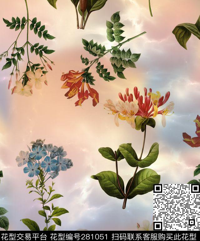 ♥红桃A〖花鸟天堂〗数码印花华亿平台下载（图片编号: 281051） - 瓦栏（Walan）