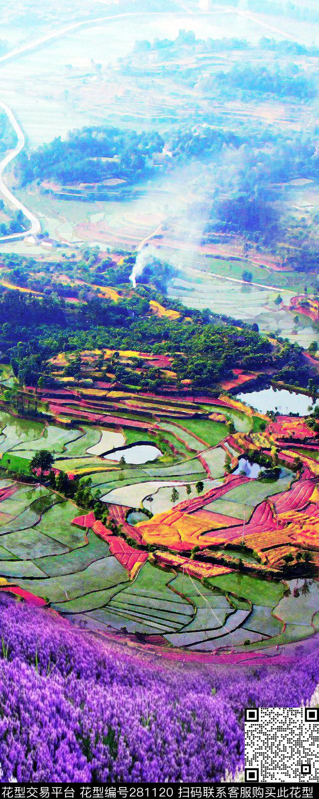 风景传统印花华亿平台下载（图片编号: 281120） - 瓦栏（Walan）