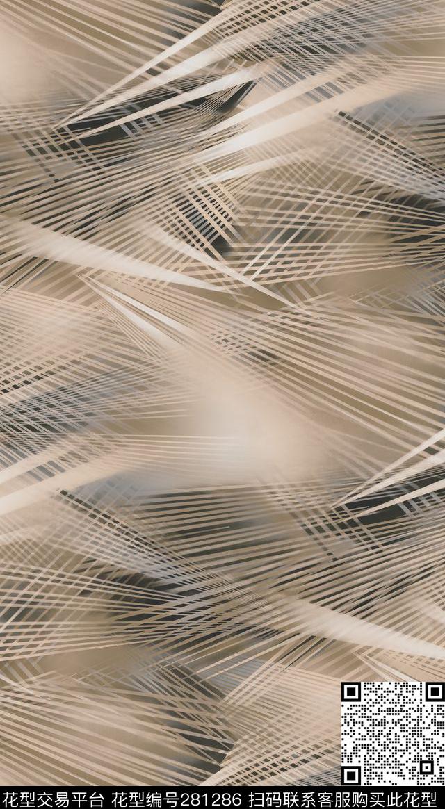 几何线条线条弯曲错觉数码印花华亿平台下载（图片编号: 281286） - 瓦栏（Walan）