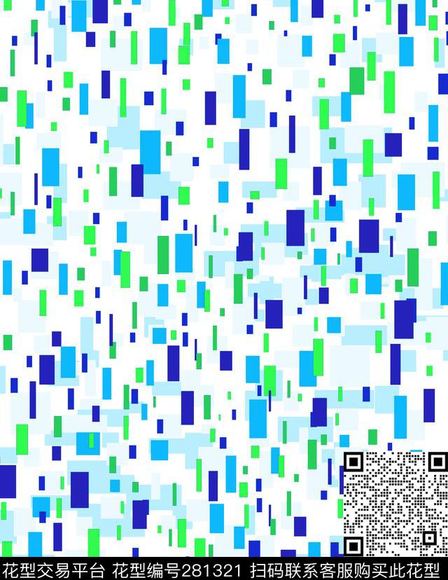 几何色块方格传统印花华亿平台下载（图片编号: 281321） - 瓦栏（Walan）