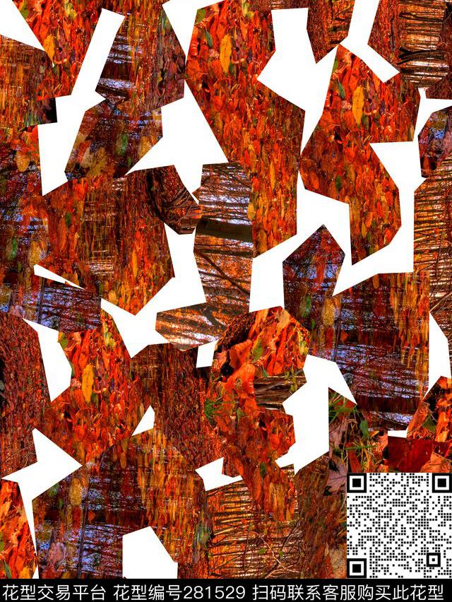 迷彩森林复古数码印花华亿平台下载（图片编号: 281529） - 瓦栏（Walan）