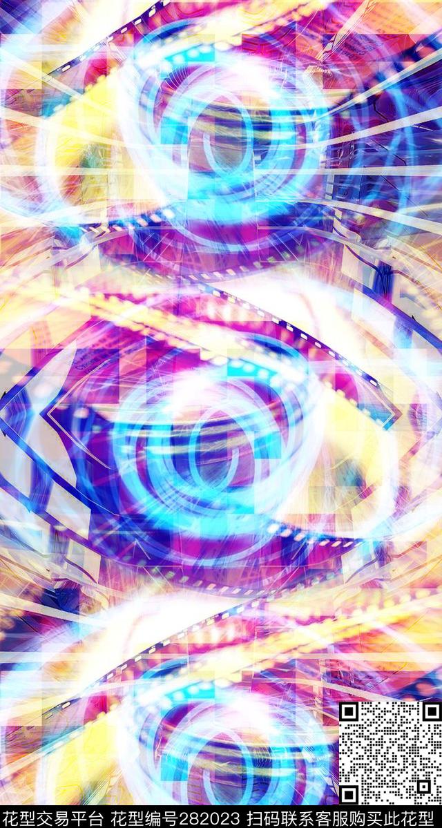 炫彩光感胶卷数码印花华亿平台下载（图片编号: 282023） - 瓦栏（Walan）