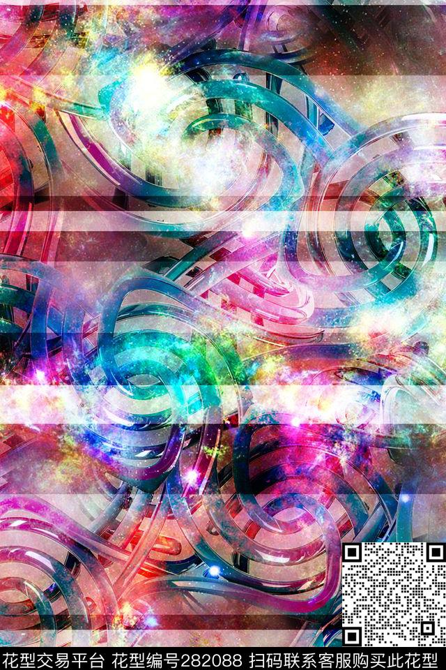 油画花卉炫彩数码印花华亿平台下载（图片编号: 282088） - 瓦栏（Walan）