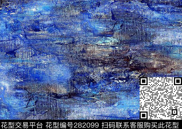 油画抽象印象派数码印花华亿平台下载（图片编号: 282099） - 瓦栏（Walan）