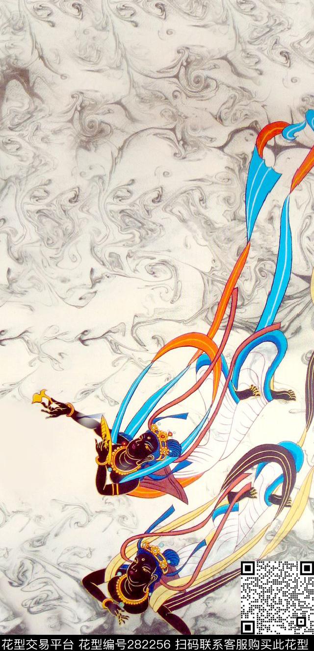 ♥红桃A〖中国风韵〗数码印花华亿平台下载（图片编号: 282256） - 瓦栏（Walan）