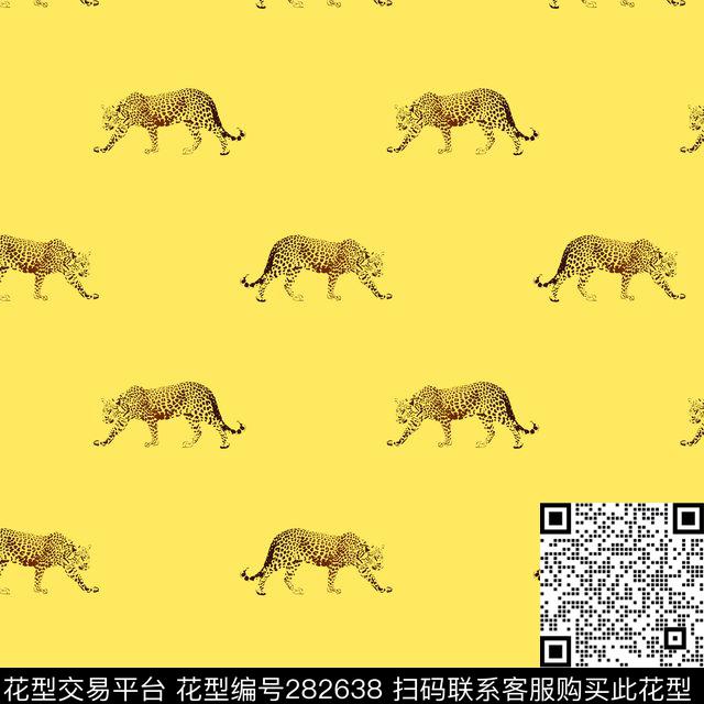 动物豹子简洁传统印花华亿平台下载（图片编号: 282638） - 瓦栏（Walan）