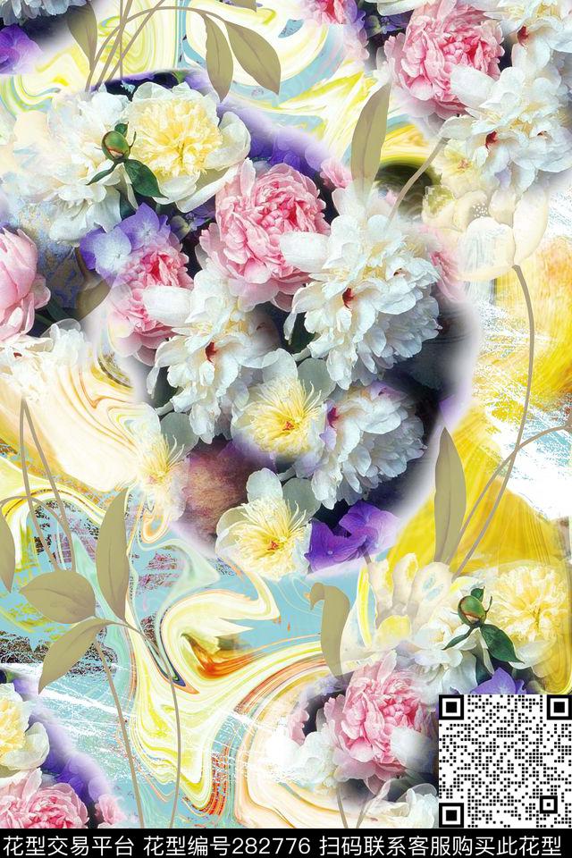 花卉玫瑰温馨数码印花华亿平台下载（图片编号: 282776） - 瓦栏（Walan）