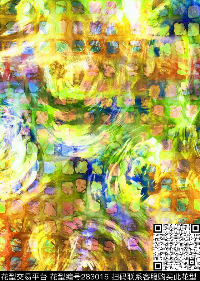 花卉组合数码印花华亿平台下载（图片编号: 283015） - 瓦栏（Walan）