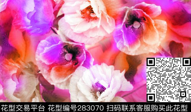 花卉数码印花华亿平台下载（图片编号: 283070） - 瓦栏（Walan）