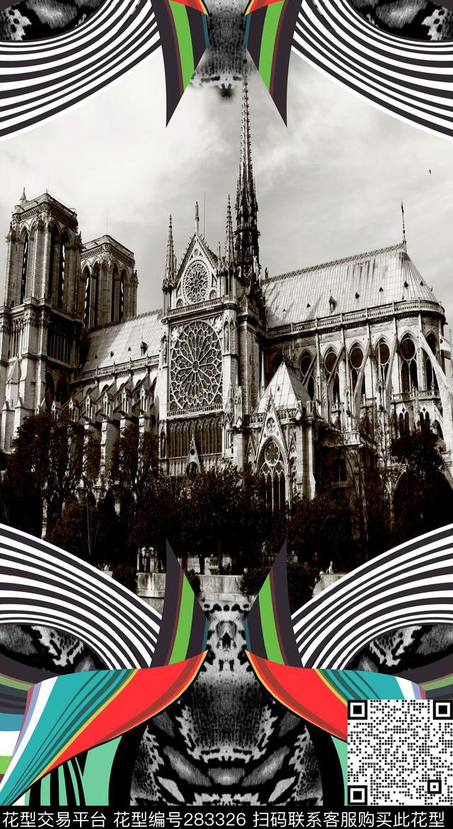 景物建筑欧式数码印花华亿平台下载（图片编号: 283326） - 瓦栏（Walan）