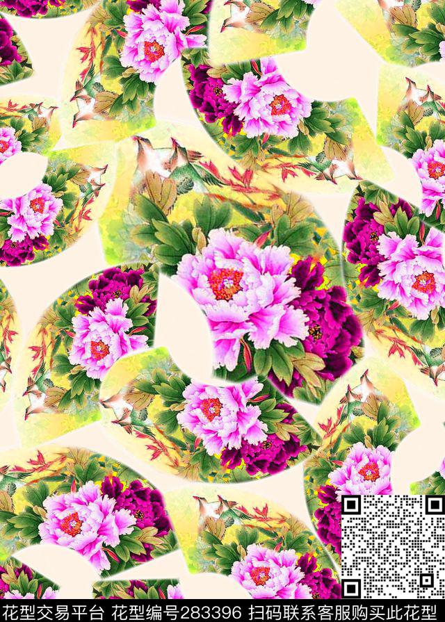 中国风数码印花华亿平台下载（图片编号: 283396） - 瓦栏（Walan）