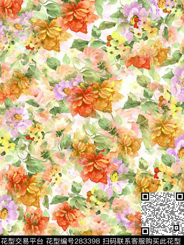 小碎花数码印花华亿平台下载（图片编号: 283398） - 瓦栏（Walan）