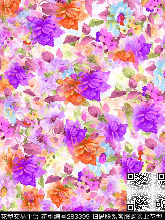 小碎花数码印花华亿平台下载（图片编号: 283399） - 瓦栏（Walan）