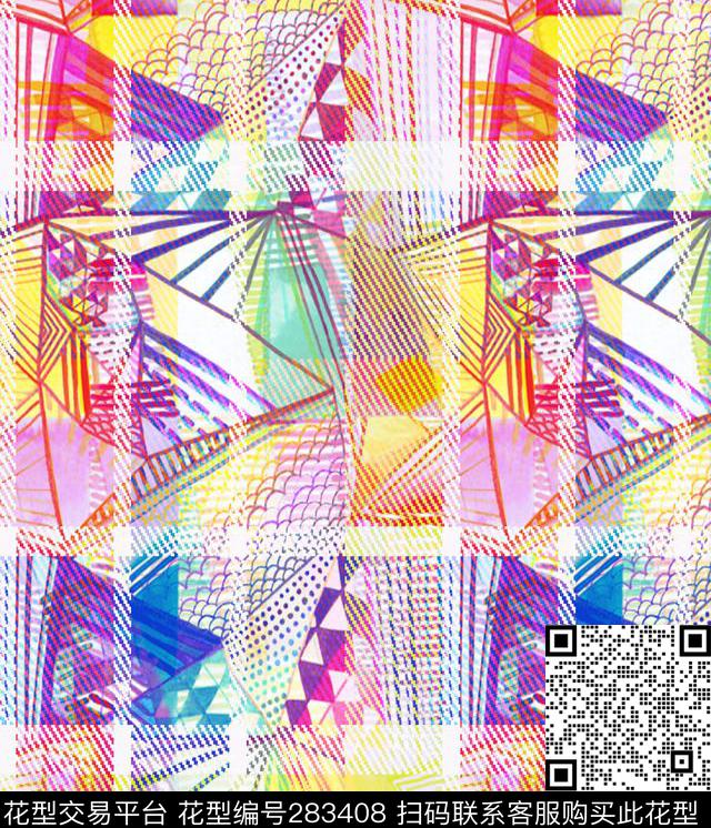 花卉组合数码印花华亿平台下载（图片编号: 283408） - 瓦栏（Walan）