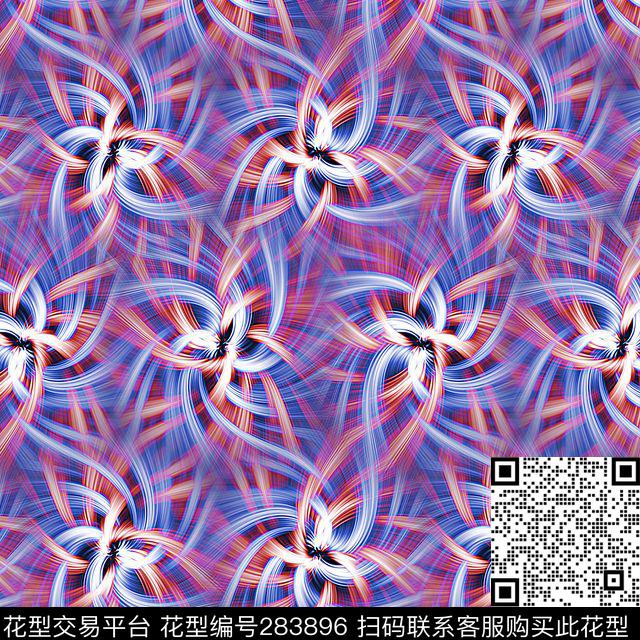 几何线条光束简洁数码印花华亿平台下载（图片编号: 283896） - 瓦栏（Walan）