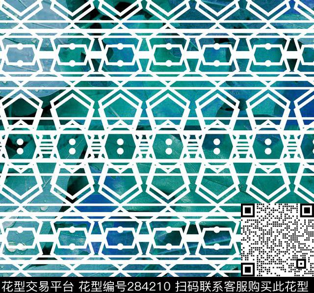 几何多边形抽象渐变数码印花华亿平台下载（图片编号: 284210） - 瓦栏（Walan）