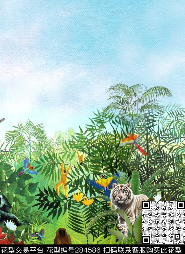 立体动物光感数码印花华亿平台下载（图片编号: 284586） - 瓦栏（Walan）