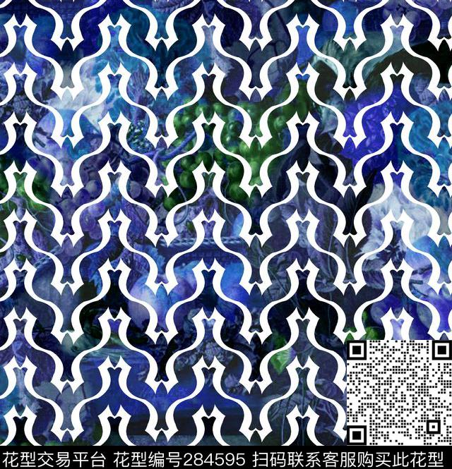 几何线条简洁家变数码印花华亿平台下载（图片编号: 284595） - 瓦栏（Walan）