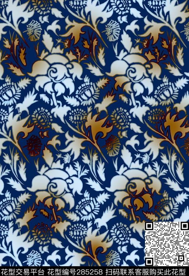传统★民族风格传统印花华亿平台下载（图片编号: 285258） - 瓦栏（Walan）