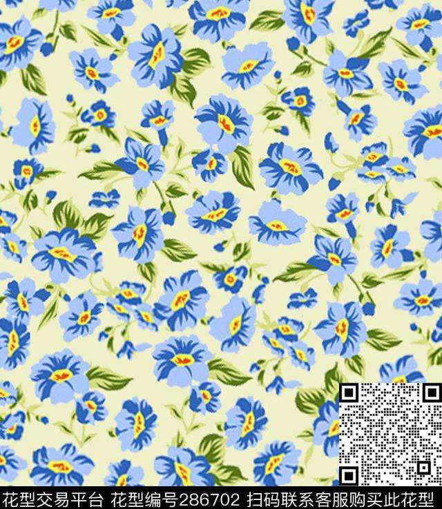 花卉传统印花华亿平台下载（图片编号: 286702） - 瓦栏（Walan）