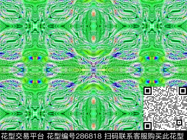 抽象几何线条复古数码印花华亿平台下载（图片编号: 286818） - 瓦栏（Walan）