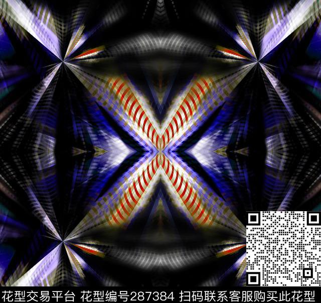 几何线条炫彩光感数码印花华亿平台下载（图片编号: 287384） - 瓦栏（Walan）