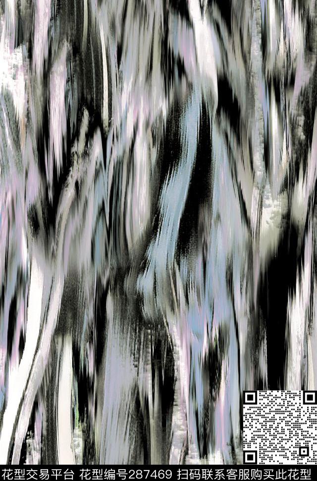 几何线条抽象渐变数码印花华亿平台下载（图片编号: 287469） - 瓦栏（Walan）