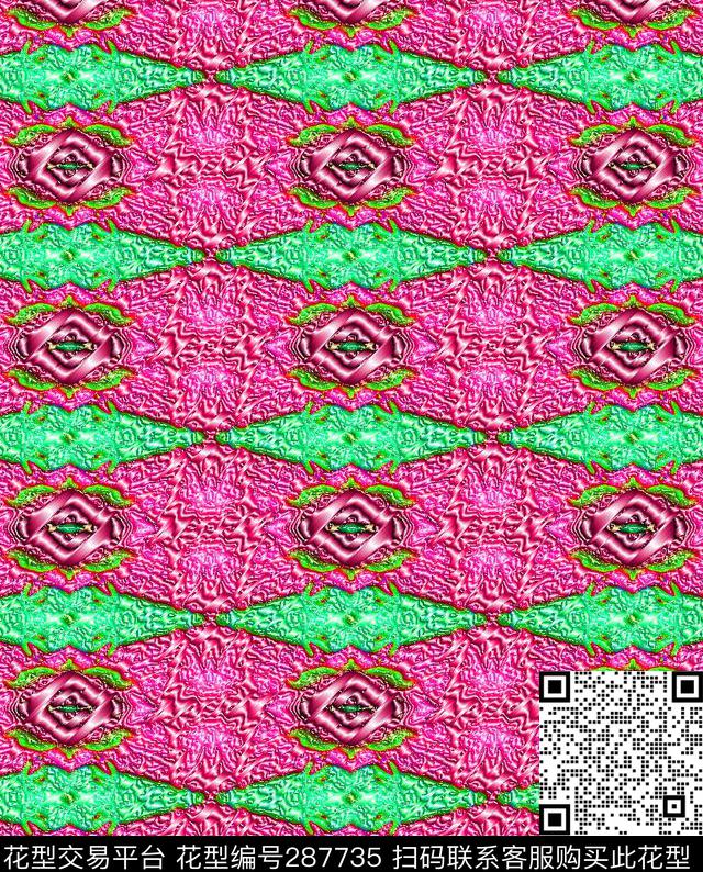 几何女装数码印花华亿平台下载（图片编号: 287735） - 瓦栏（Walan）