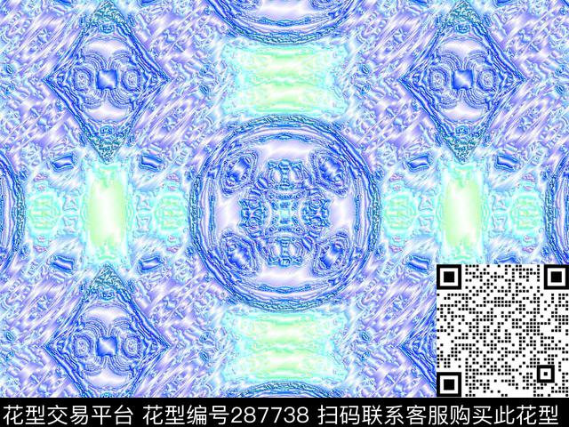 几何女装数码印花华亿平台下载（图片编号: 287738） - 瓦栏（Walan）