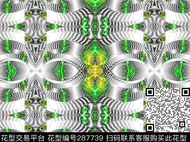 几何女装数码印花华亿平台下载（图片编号: 287739） - 瓦栏（Walan）