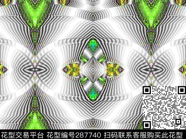 金属几何女装数码印花华亿平台下载（图片编号: 287740） - 瓦栏（Walan）