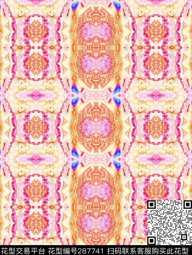 几何女装数码印花华亿平台下载（图片编号: 287741） - 瓦栏（Walan）