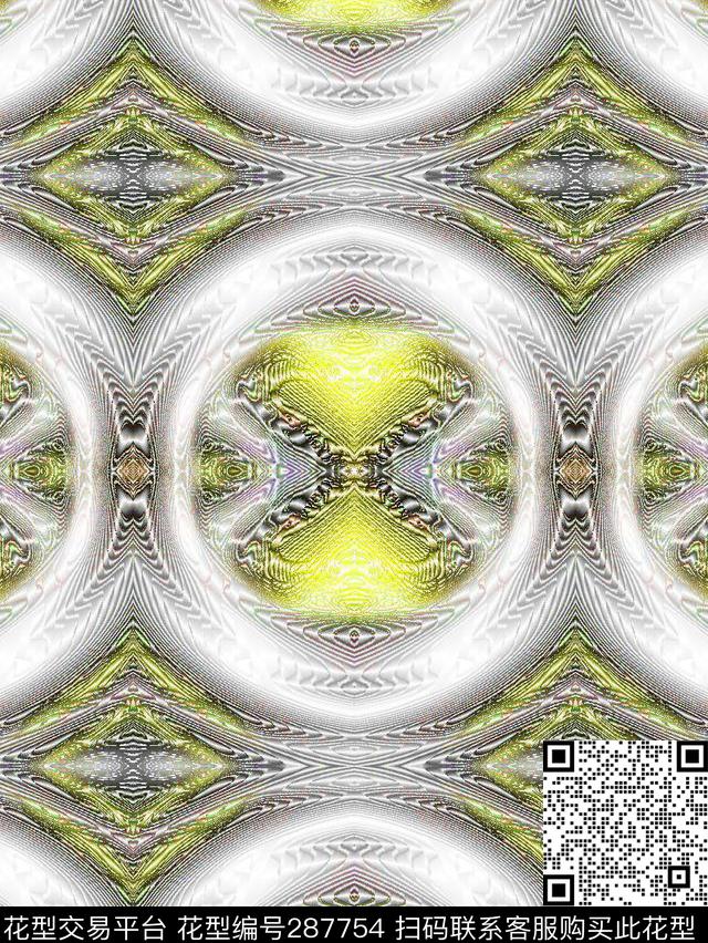 几何春夏装数码印花华亿平台下载（图片编号: 287754） - 瓦栏（Walan）