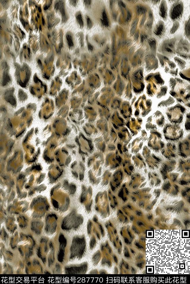 豹纹简约大气数码印花华亿平台下载（图片编号: 287770） - 瓦栏（Walan）