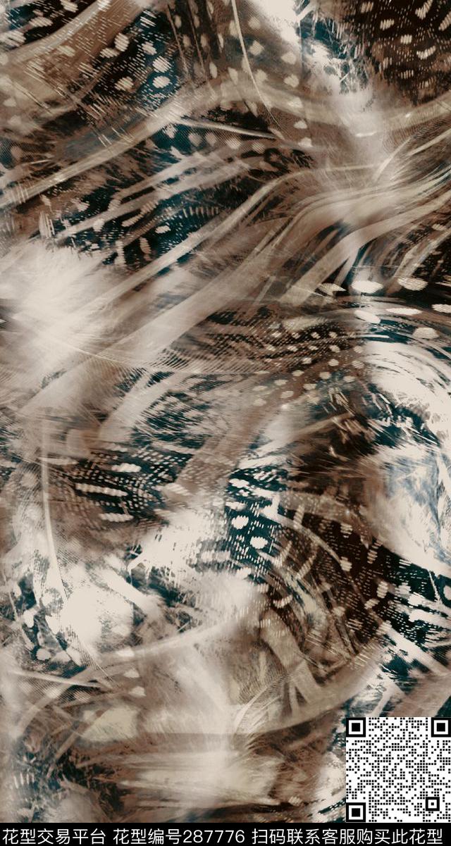 豹纹光感晕染数码印花华亿平台下载（图片编号: 287776） - 瓦栏（Walan）