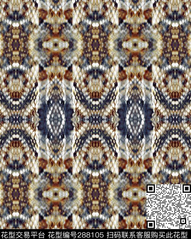 动物纹数码印花华亿平台下载（图片编号: 288105） - 瓦栏（Walan）