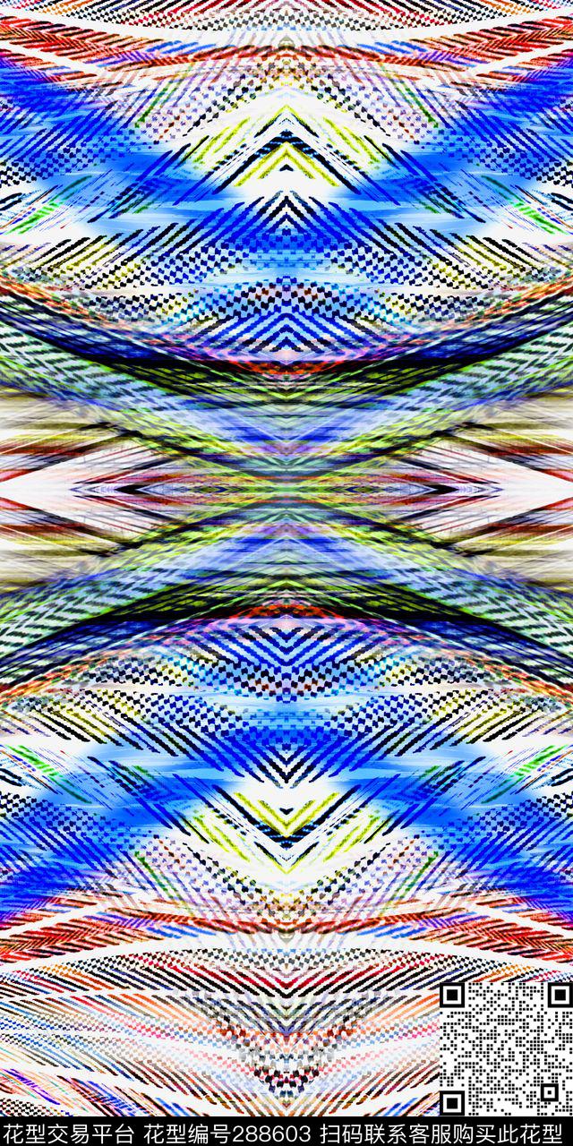 格子条纹数码印花华亿平台下载（图片编号: 288603） - 瓦栏（Walan）