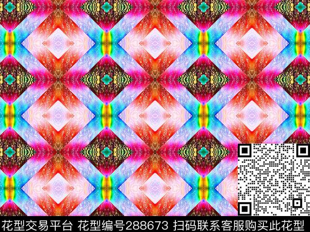 几何数码印花华亿平台下载（图片编号: 288673） - 瓦栏（Walan）